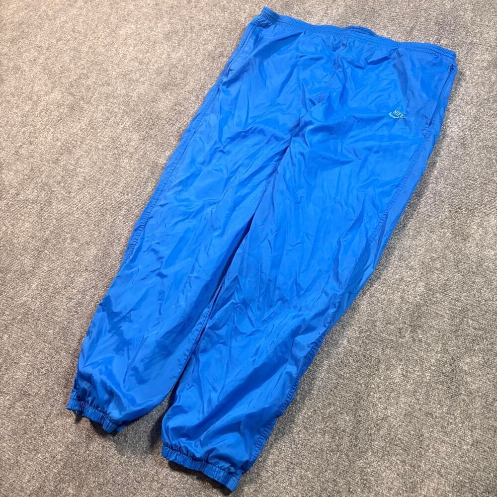 Vintage 90s Nike Cuffed Nylon Mesh Lined Trackpants